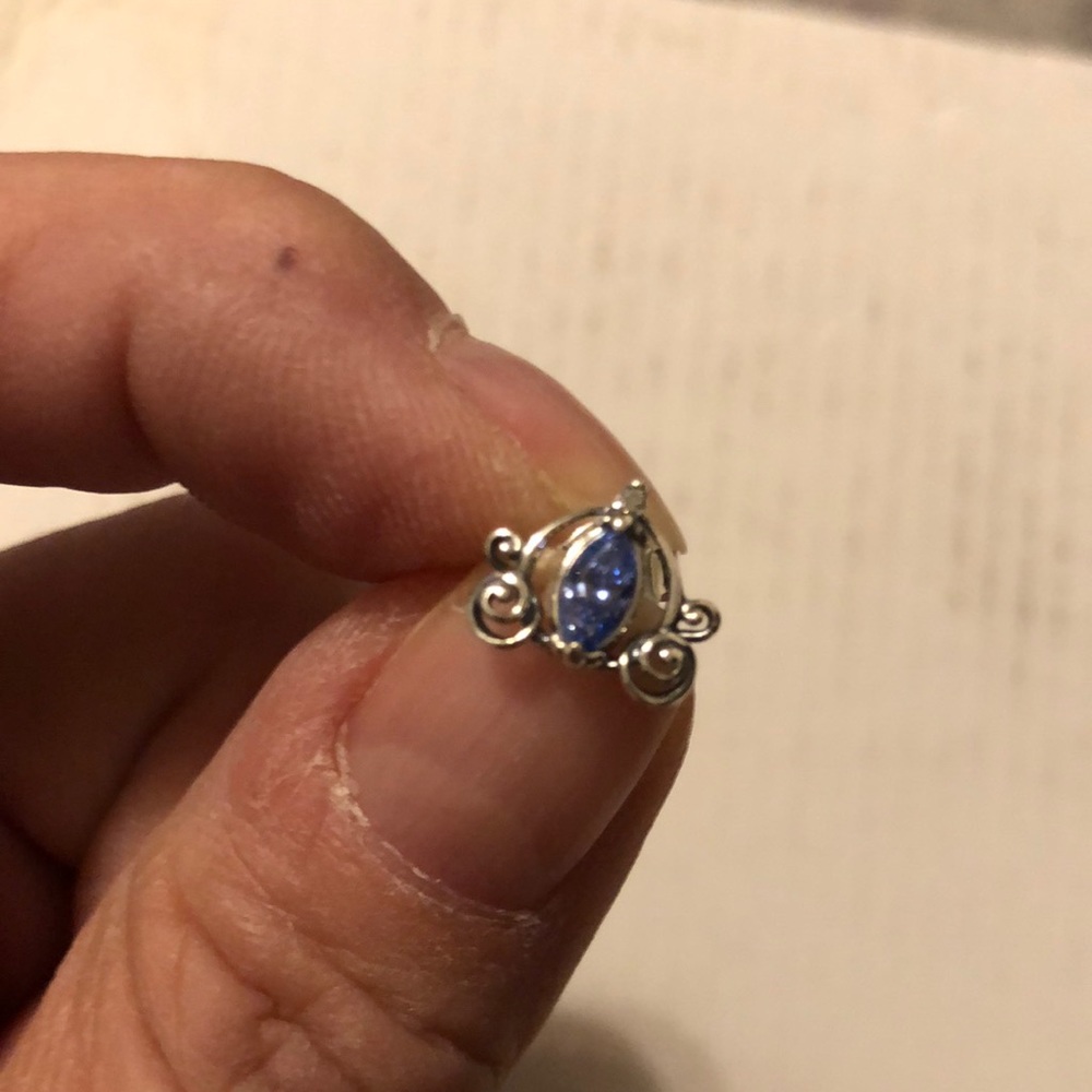 New Pandora Cinderella earrings blue crystals